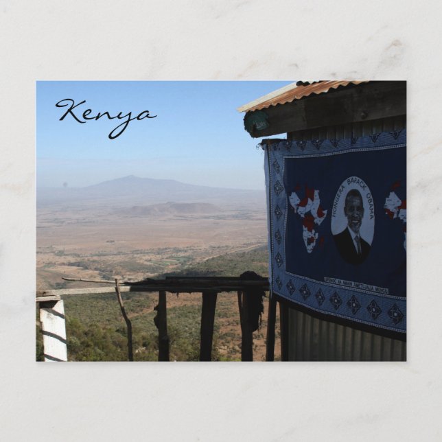 Cartão Postal rift valley obama (Frente)