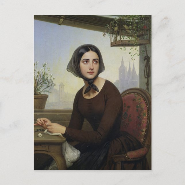 Cartão Postal Rigolette tentando se distrair (Frente)