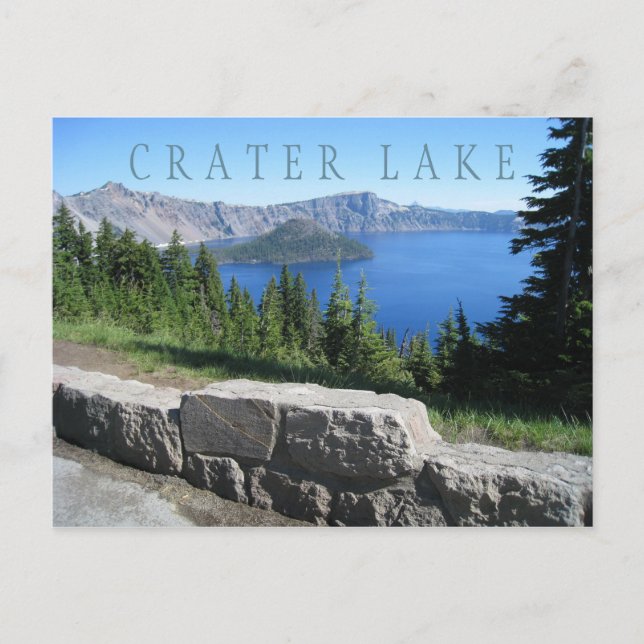 Cartão Postal Rim Village View of Crater Lake, National Park OR (Frente)