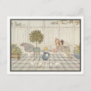 Cartão Postal Rima Infantil Antiga por H. Willebeek Le Mair