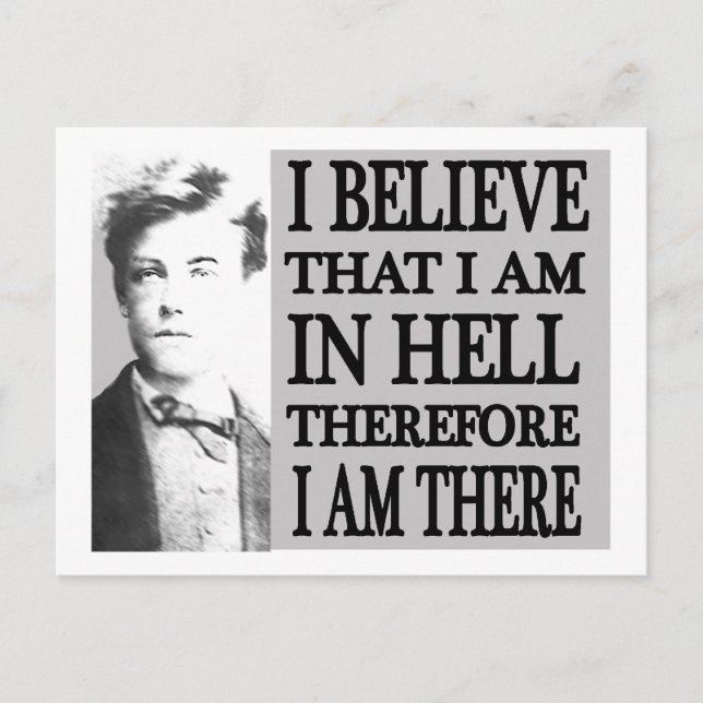 Cartão Postal Rimbaud no Inferno (Frente)
