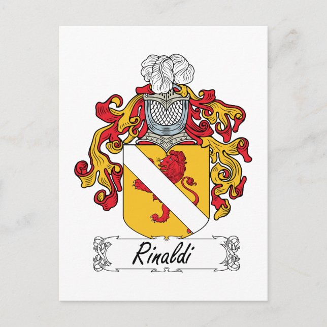 Cartão Postal Rinaldi Family Crest (Frente)
