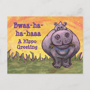 Cartão Postal Rindo da Arte Hippo
