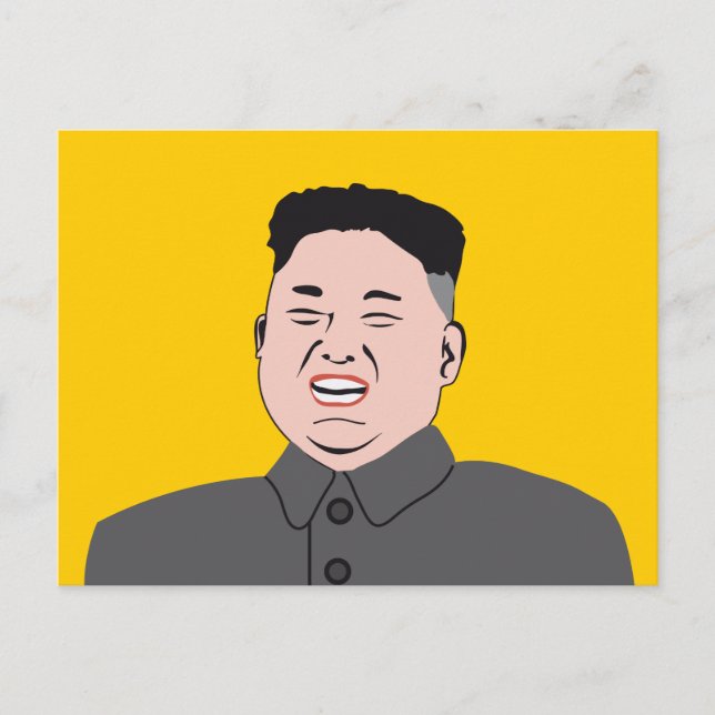 Cartão Postal Rindo de Kim Jon-un (Frente)