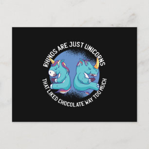 Cartão Postal Rinocerontes são apenas unicórnios