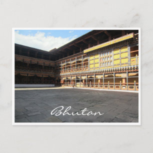 Cartão Postal rinpung dzong courtyard