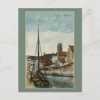 Cartão Postal Rio 1890 Mechelen Malines Dyle