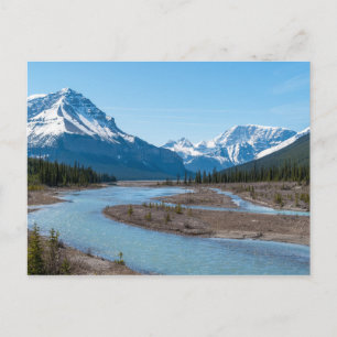 Cartão Postal Rio ao longo da Icefields Parkway Highway 93 - Can