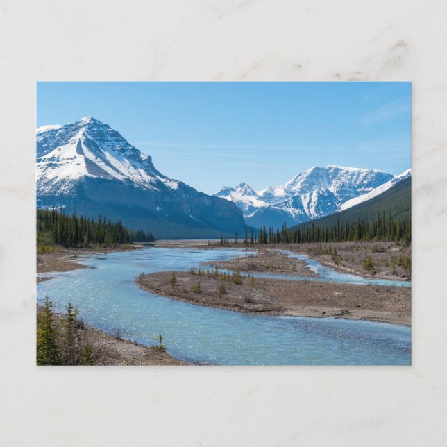 Cartão Postal Rio ao longo da Icefields Parkway Highway 93 - Can (Frente)