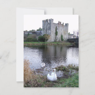 Cartão Postal Rio Barrow Swan, Castelo Branco Athy Co. Kildare