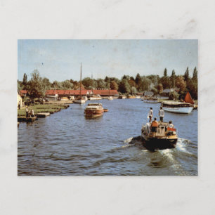 Cartão Postal Rio Bure Wroxham Vintage Norfolk Broads