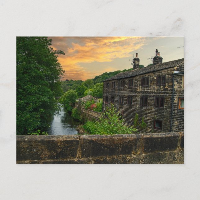 Cartão Postal Rio Calder, Ponte Hawksclough (Frente)