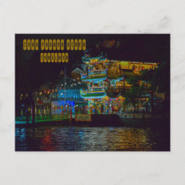 Cartão Postal Rio Chao Phraya à Noite