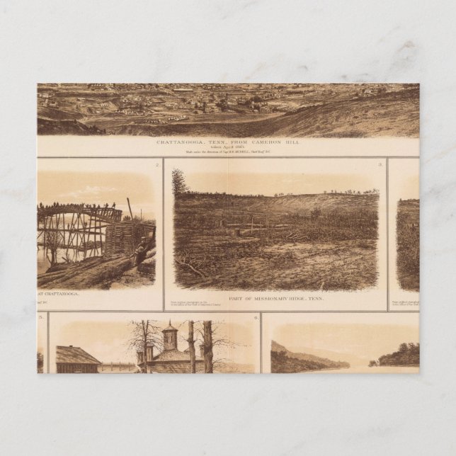 Cartão Postal Rio Chattanooga Tennessee (Frente)