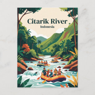Cartão Postal Rio Citarik, Sukabumi, Java, Indonésia