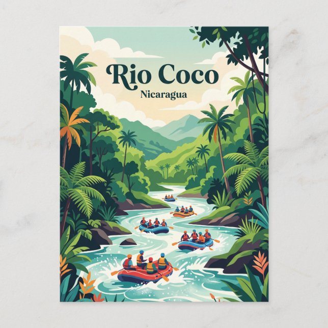 Cartão Postal Rio Coco, Nicarágua (Frente)
