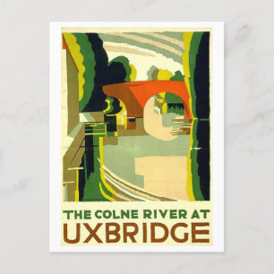 Cartão Postal Rio Colne na Viagens vintage de Uxbridge