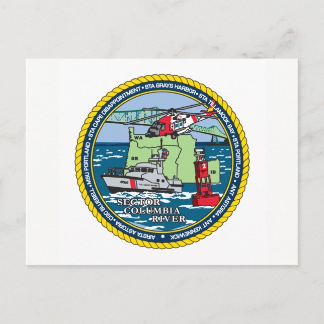 Cartão Postal Rio Columbia, Estação USCG (Frente)