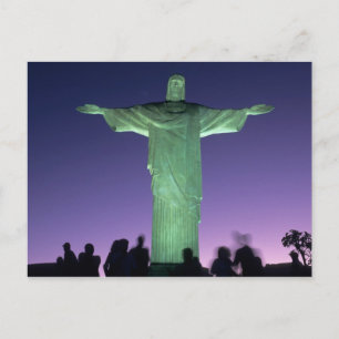 Cartão Postal Rio de Janeiro, Brasil. a Estátua de Cristo sobre