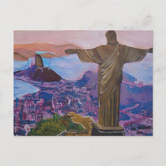 Cartão Postal Rio De Janeiro Com O Cristo Do Redentor (Frente)