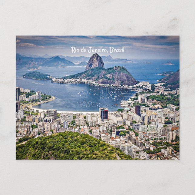 Cartão Postal Rio de Janeiro, paisagem urbana do Brasil (Frente)