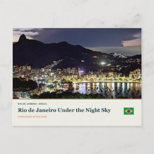 Cartão Postal Rio de Janeiro Sob o Céu Noturno