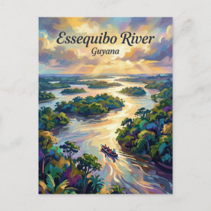 Cartão Postal Rio Essequibo Guiana