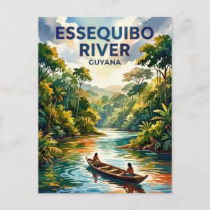 Cartão Postal Rio Essequibo Guiana