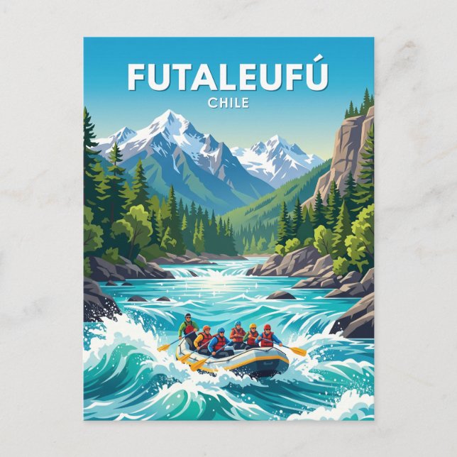 Cartão Postal Rio Futaleufú Chile (Frente)