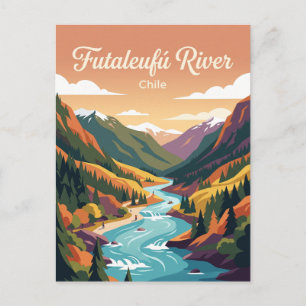 Cartão Postal Rio Futaleufú, Futaleufú, Região de Los Lagos, Chi