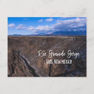 Cartão Postal Rio Grande Gorge perto de Taos, Novo México