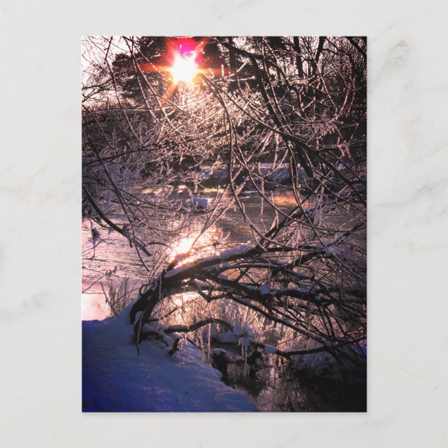 Cartão Postal Rio Hafren / Severn no Inverno (Frente)