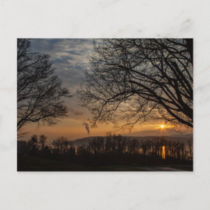 Cartão Postal Rio Hudson Winter Sunset