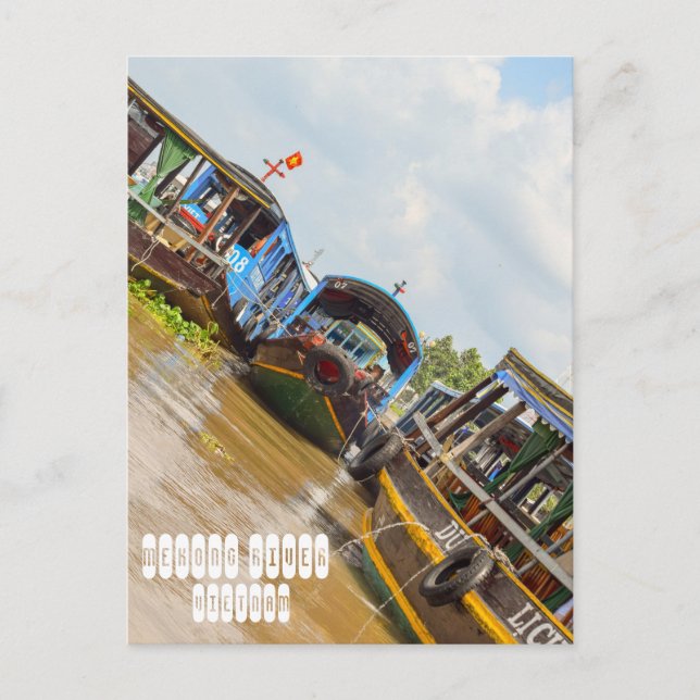 Cartão Postal Rio Mekong no Vietnã (Frente)