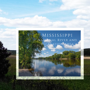 Cartão Postal Rio Mississippi Dia Ensolarado, Norte de Minneapol