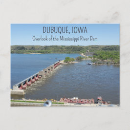 Cartão Postal Rio Mississippi em Dubuque Iowa