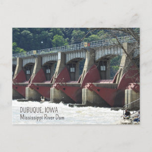 Cartão Postal Rio Mississippi em Dubuque Iowa