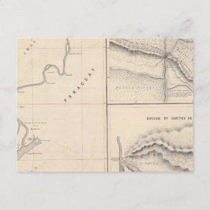 Cartão Postal Rio Paraguai chutes, Rio Parana em Iguazu