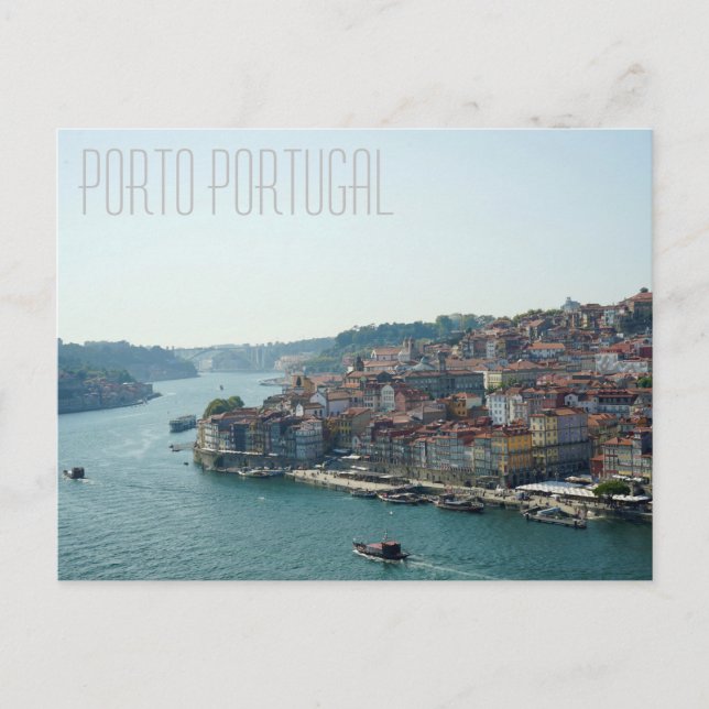 Cartão Postal Rio Porto Portugal Douro (Frente)