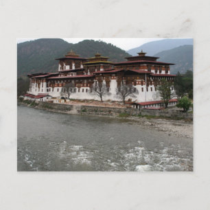 Cartão Postal rio punakha dzong