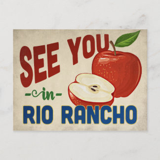 Cartão Postal Rio Rancho Novo México Apple - Viagens vintage
