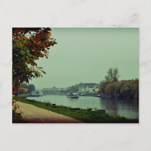 Cartão Postal Rio Regensburg Donau, Alemanha