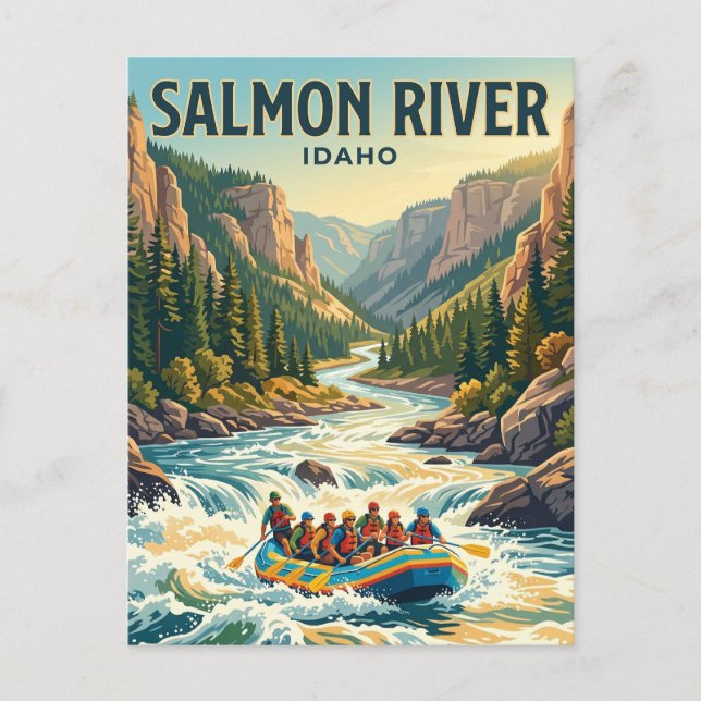 Cartão Postal Rio Salmon Idaho (Frente)