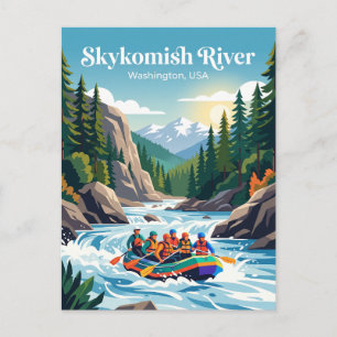 Cartão Postal Rio Skykomish Washington, EUA