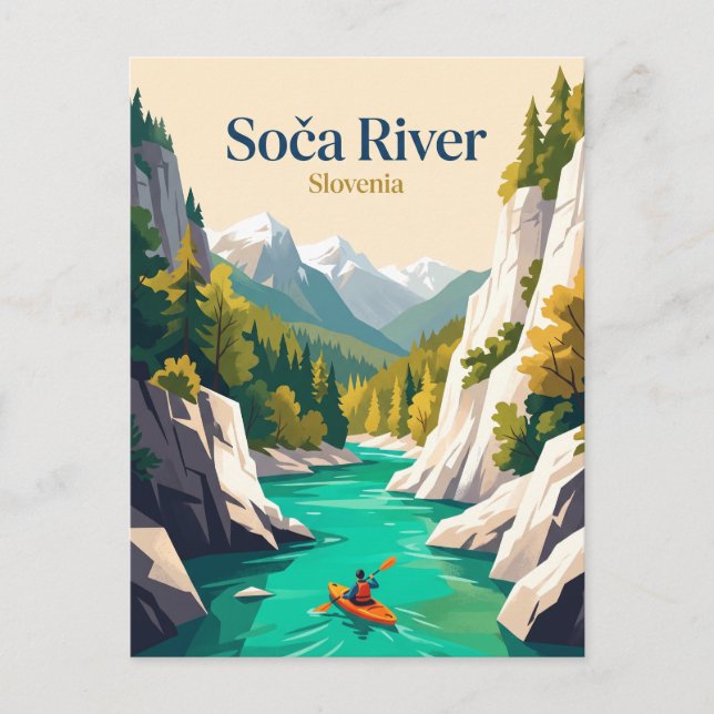 Cartão Postal Rio Soča, Eslovênia (Frente)