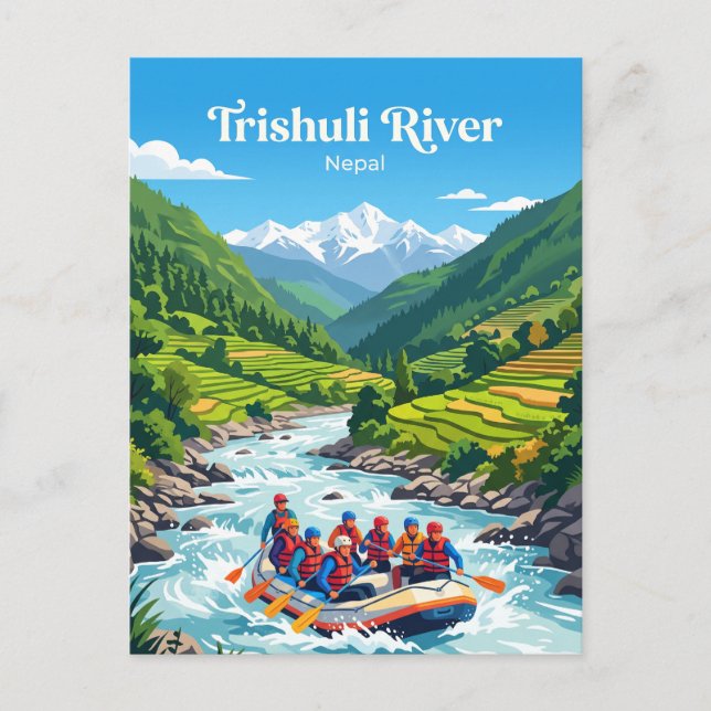 Cartão Postal Rio Trishuli Nepal (Frente)