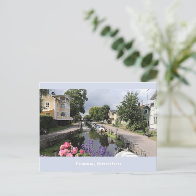 Cartão Postal Rio Trosa Picturesco, Suecia (Em pé/Frente)