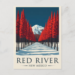 Cartão Postal Rio Vermelho Novo México Viagem Vintage