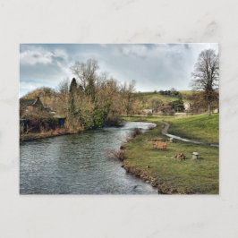 Cartão Postal Rio Wye em Bakewell