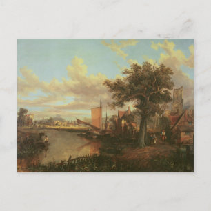 Cartão Postal Rio Yare com vista distante de Norwich